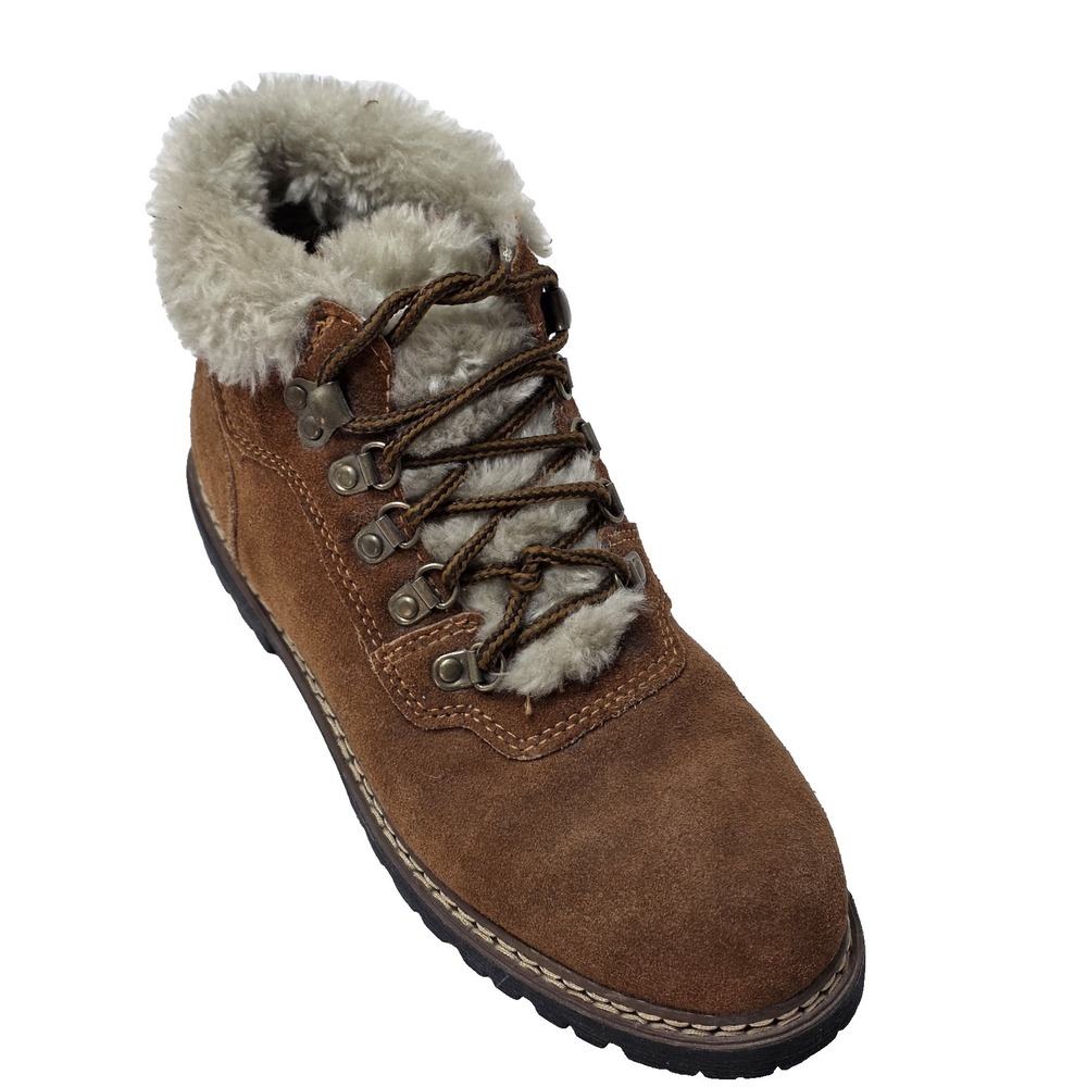 Northwest Territory Sherpa Lined Boots Womens 7 Suede Upper Lace Up Fur Gorpcore